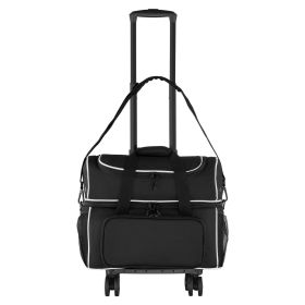 Bowling Ball Bag, 2 Ball Four Roller Bowling Bag with Wheels
