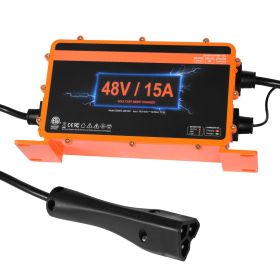 48 Volt Golf Cart Battery Charger, 15 AMP, Smart Battery Charger with RXV Plug