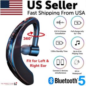 Wireless Bluetooth 5.0 Earpiece Headset Driving Trucker Earbuds Noise Cancelling (Option: Default Title)