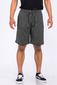 Weiv Marbled Active Running Shorts (Color: Black, size: XL)