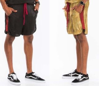 METALLIC FLICK SHORTS (Color: Black / Red, size: XL)