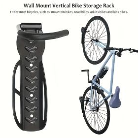 Wall-Mounted Storage Hook for Bikes and Scooters, Movable Garage Rack with 50 lbs Capacity (Material: Steel)